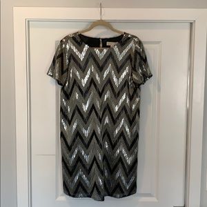 MICHEAL Micheal Kors Sequenced Chevron Dress
